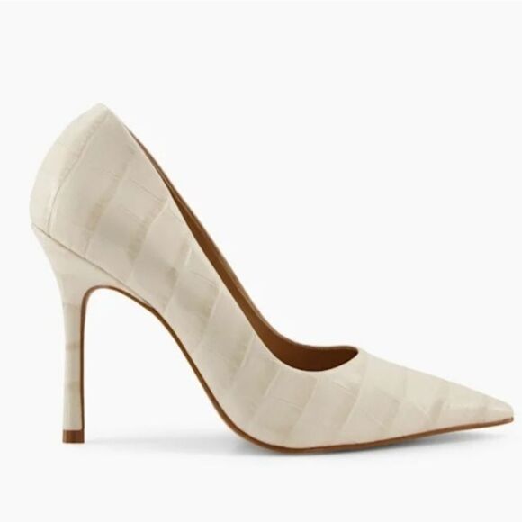 BRAND NEW BENTON VILLE CROCODILE EMBOSSED LEATHER PIN HEEL DRESS PUMPS - Picture 9 of 16